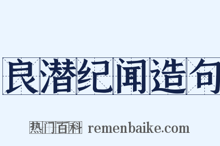 良潜纪闻造句是什么意思的图片